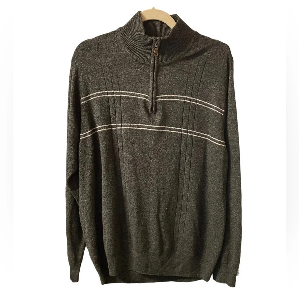 DOCKERS MENS QUARTER ZIP SWEATER